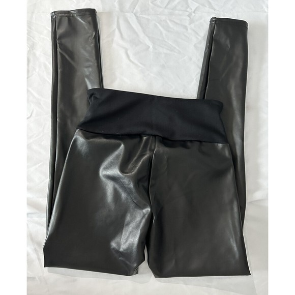 Assets Spanx Womens S 24X29 Leggings All Over Faux Leather Pull On Pencil Pants - Picture 3 of 4